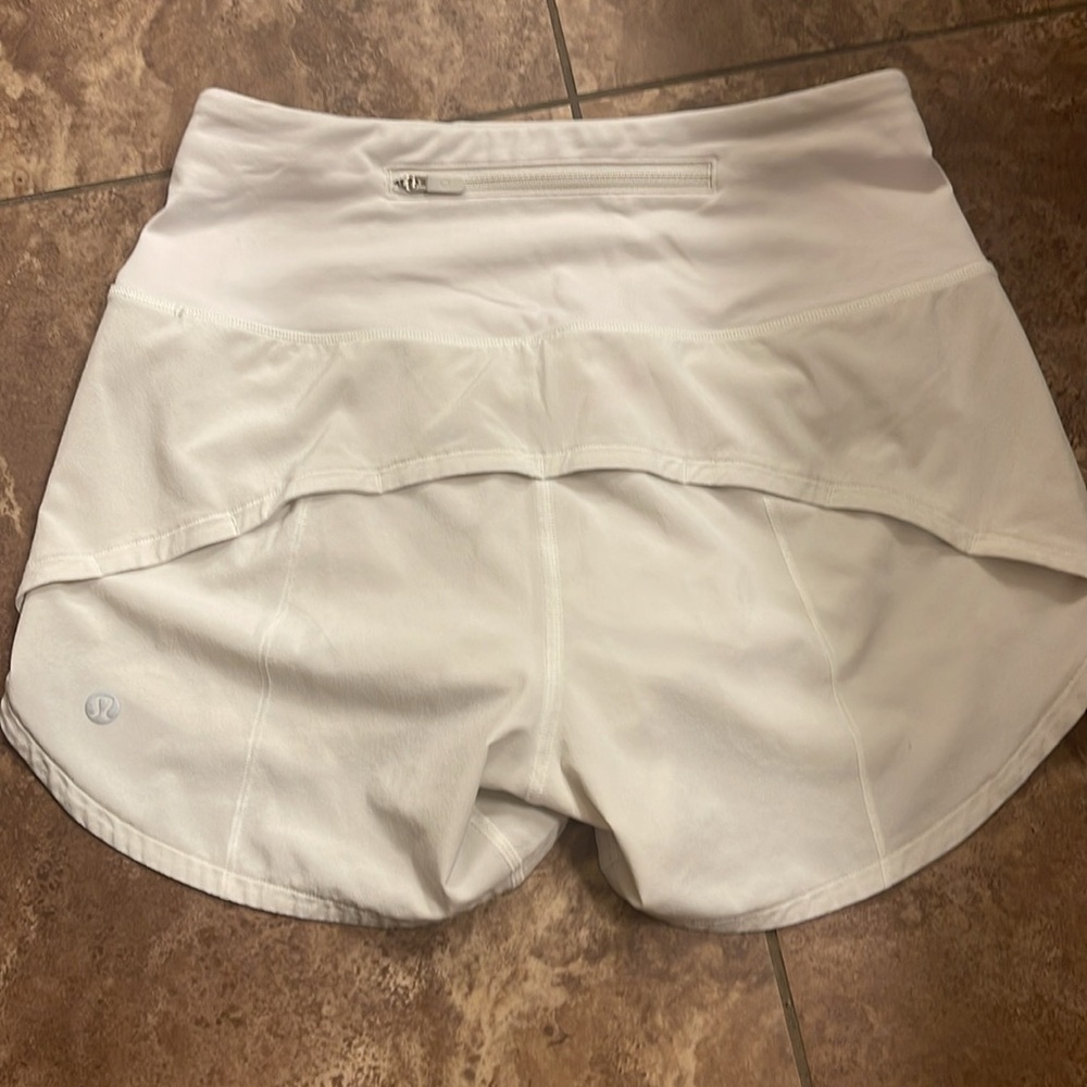 lululemon athletica Speed Up High-Rise Lined Shorts — Bone (Off-White) - Picture 8 of 8